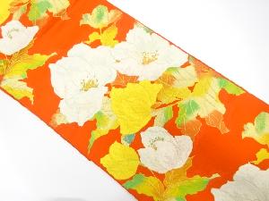 本場筑前博多　花模様織り出し　名古屋帯